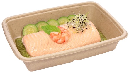 POSUDA OD ŠEĆERNE TRSKE PRAVOKUTNA  950 ml (4x75kom) - EKO