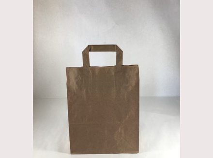 VREĆICA PAPIRNATA S RAVNOM RUČKOM SMEĐA -32x16x45cm-80gr/m2 (1x250kom)