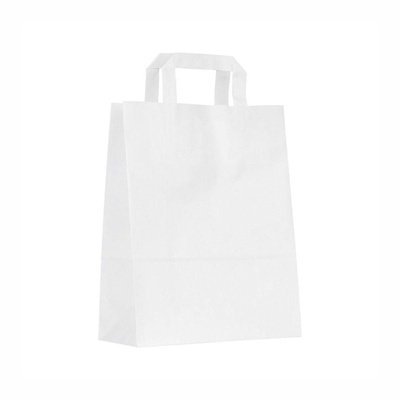 VREĆICA PAPIRNATA S RAVNOM RUČKOM BIJELA -22x10x28cm-70gr/m2 (1x250kom)