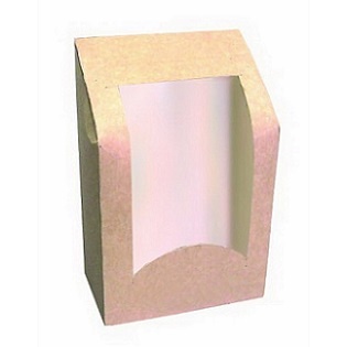 KUTIJA ZA WRAP/TORTILLE s prozorom - smeđa - 150x95x53mm (12x50kom)