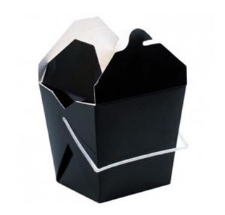 PAPIRNATA POSUDA kvadratna s ručkama CRNA 750ml/100x93x104mm (9x50kom)