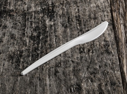 PLASTIČNI NOŽ VELIKI BIJELI biorazgradivi-165mm (20x100kom) - EKO