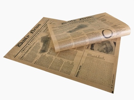 PAPIR SMEĐI NEWSPRINT otporan na masnoće - u dispenzeru  350x270mm (1x1000kom)
