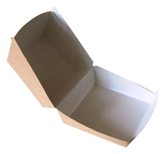 KUTIJA ZA HAMBURGER smeđa 19x19x8,2 cm (3x100kom)
