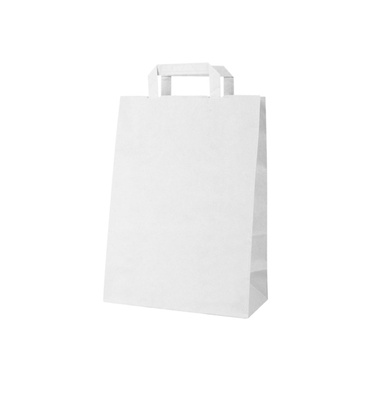 VREĆICA PAPIRNATA S RAVNOM RUČKOM BIJELA -26x12x35cm-80gr/m2 (1x250kom)