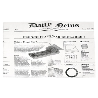 PAPIR BIJELI NEWSPRINT otporan na masnoće 350x270mm  (1x1000kom)