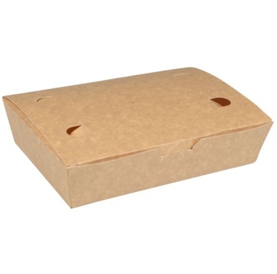 VIŠENAMJENSKA PAPIRNATA KUTIJA S POKLOPCEM TAKE AWAY - 200x140x50mm (4x100kom)