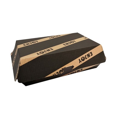 KUTIJA ZA HAMBURGER "ENJOY" smeđe/crna-193x110x72 mm (2x125kom)